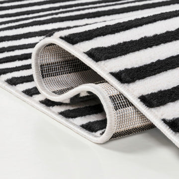 Aarhus Minimalist Scandi Striped Area Rug